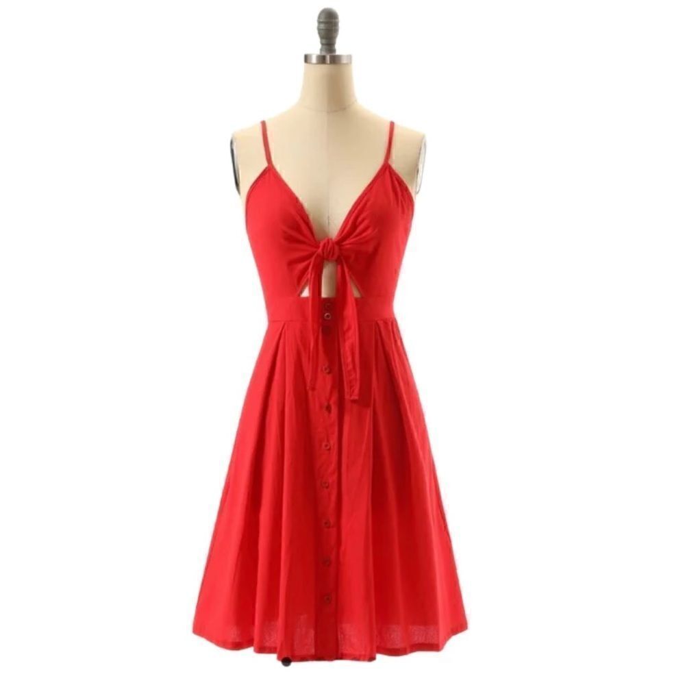 200. Red Tie Sailor Pinup Dress Boutique